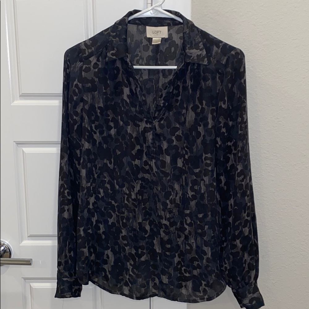 Black leopard blouse!